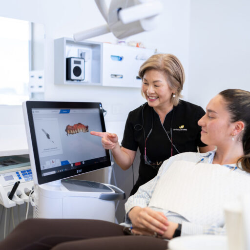 cosmetic dentist in adelaide consulting patient