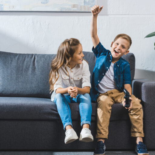 happy kids waiting to see children's dentist adelaide